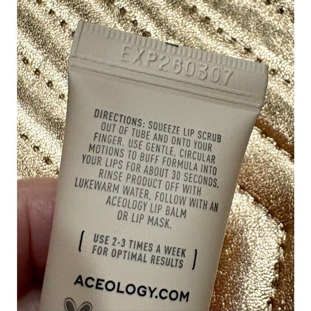 ACEOLOGY-NWT - Passionfruit Refining Lip Scrub. Full Size/Sealed Product/No Boz - Picture 5 of 14